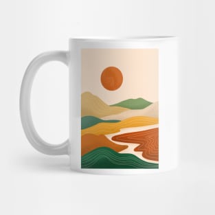 Modern Earthy Tones Mountains 17 Mug